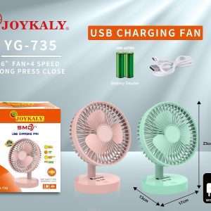Joykaly YG-735 Rechargeable Desk Fan – গরমে আরাম পেতে সেরা সঙ্গী!