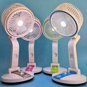 Rechargeable Multifunction Folding Fan With LED Light