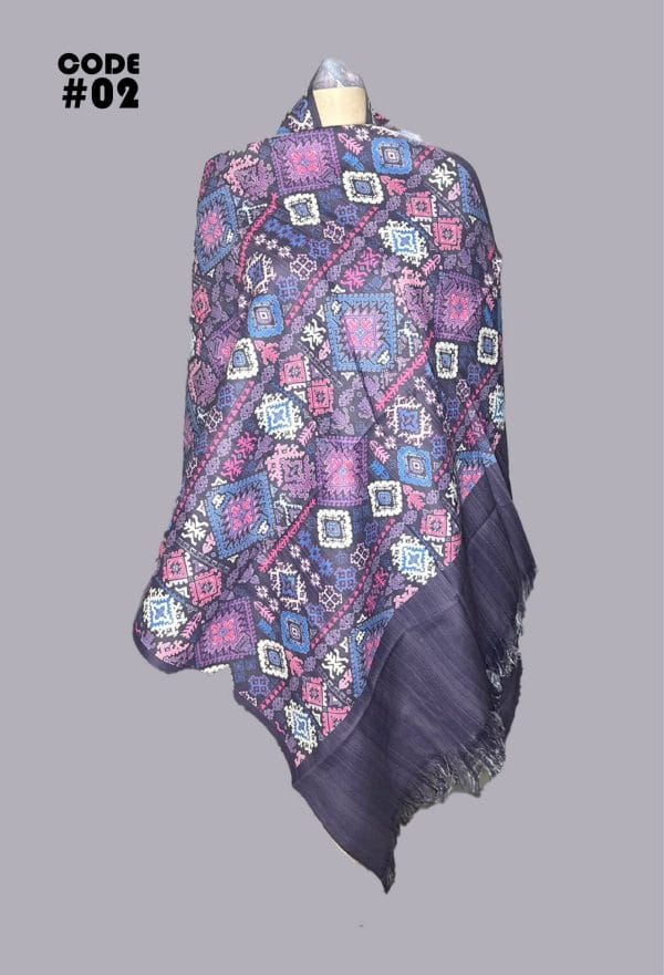 Digital Print Woolen Shawl-0002