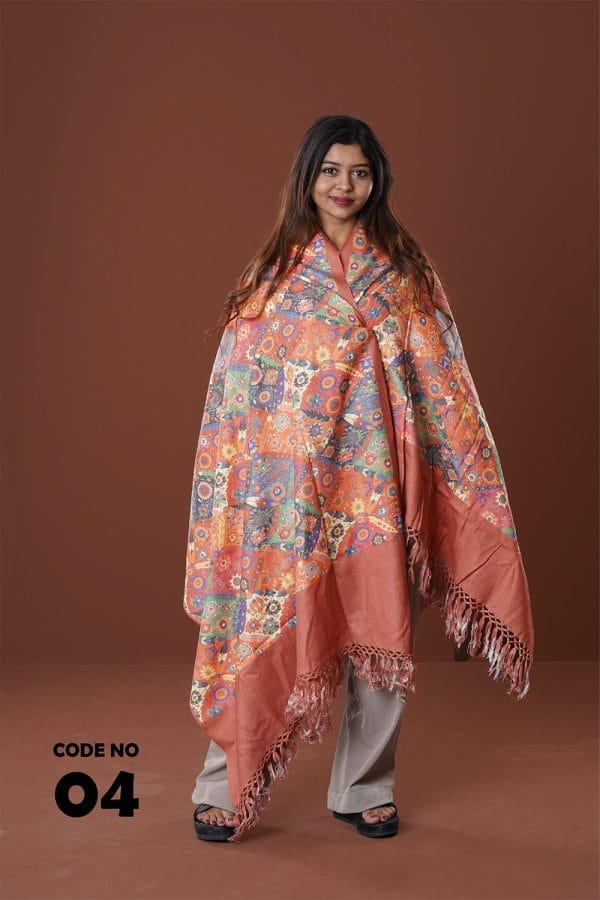 Digital Print Woolen Shawl-0004