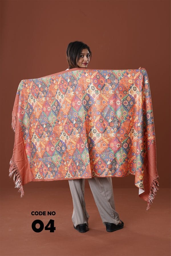 Digital Print Woolen Shawl-0004