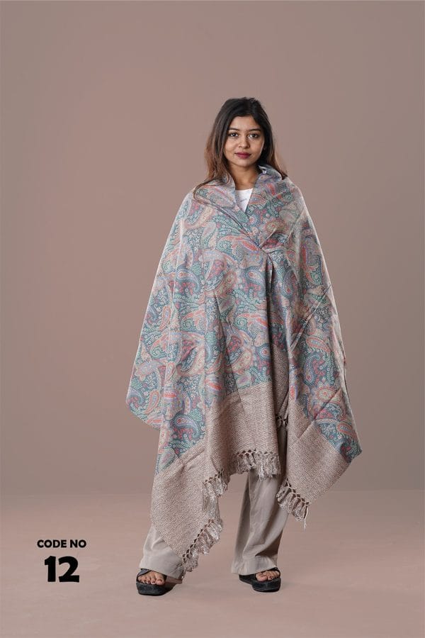 Digital Print Woolen Shawl-0012