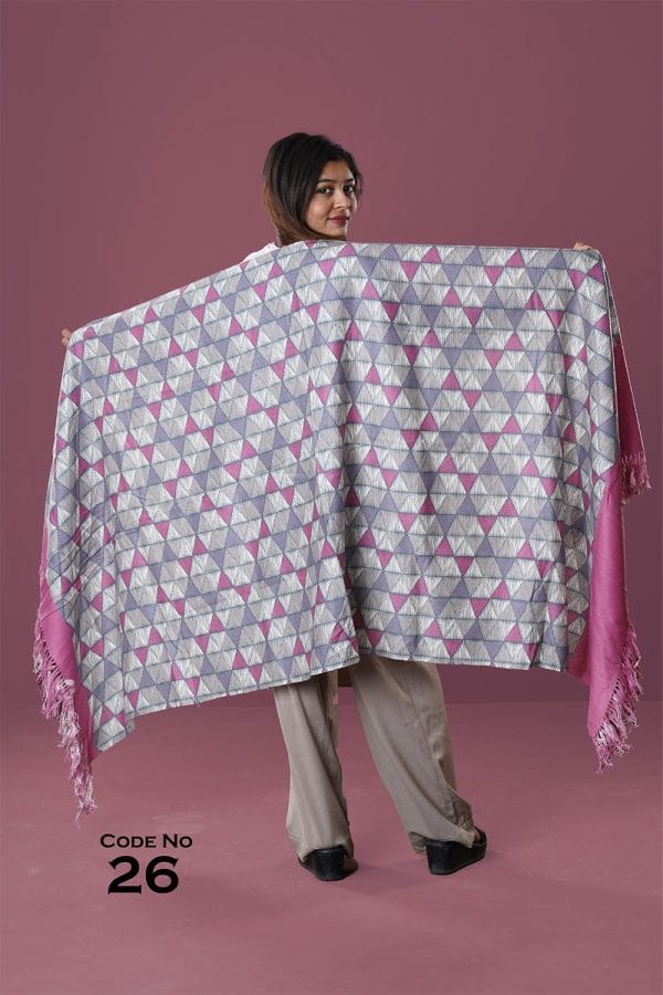 Digital Print Woolen Shawl-0026