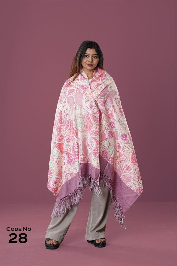 0028 Digital Print Woolen Shawl-0028