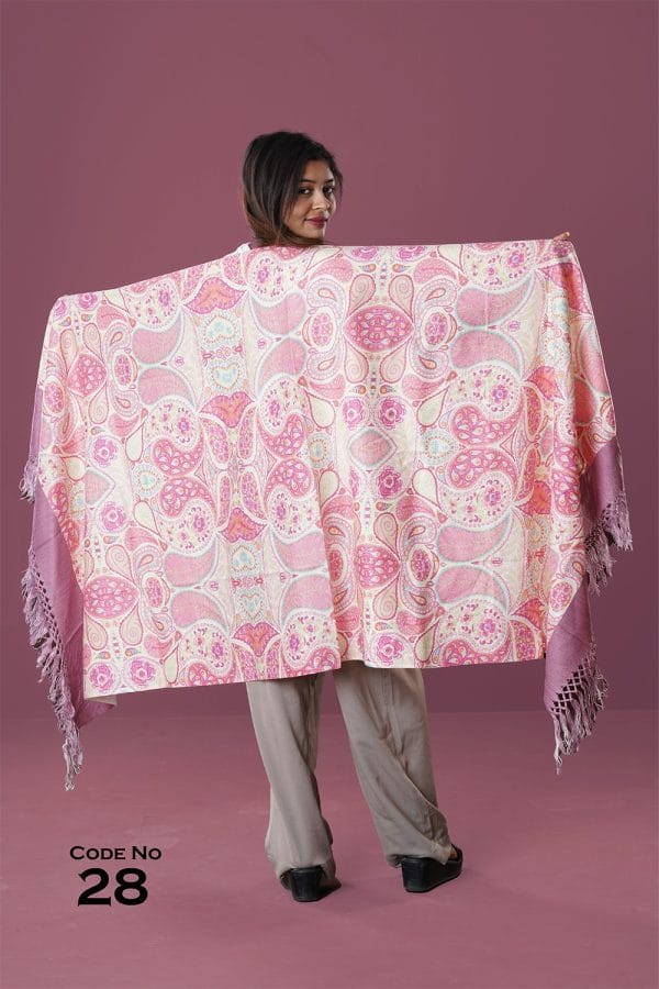 0028B Digital Print Woolen Shawl-0028