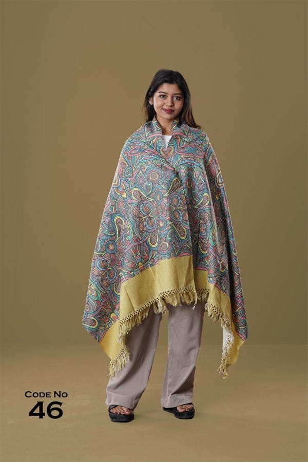 0046 Digital Print Woolen Shawl-0046