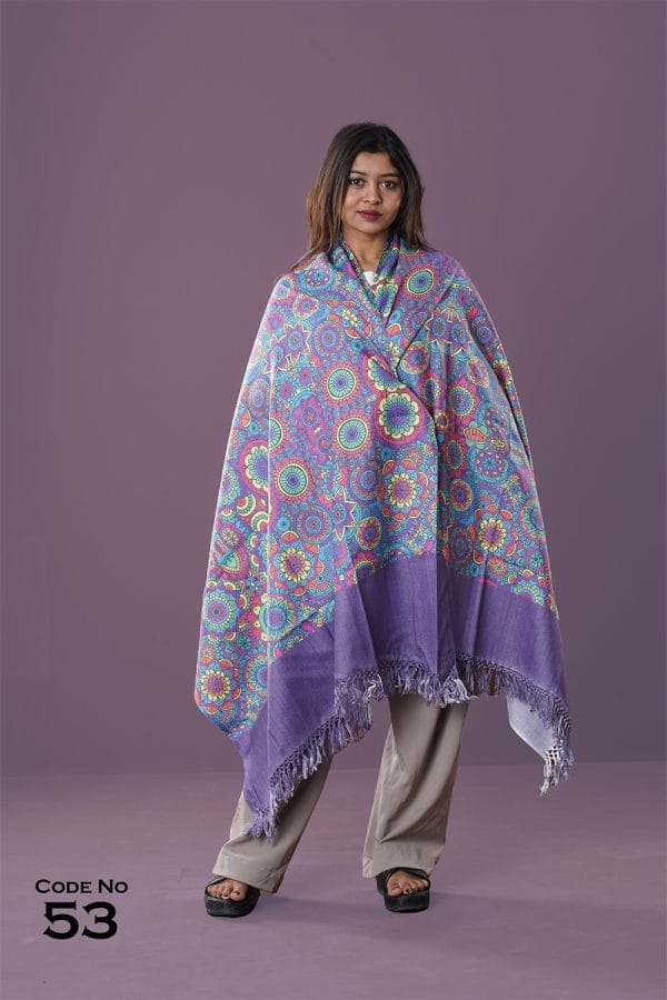 0053 Digital Print Woolen Shawl-0053