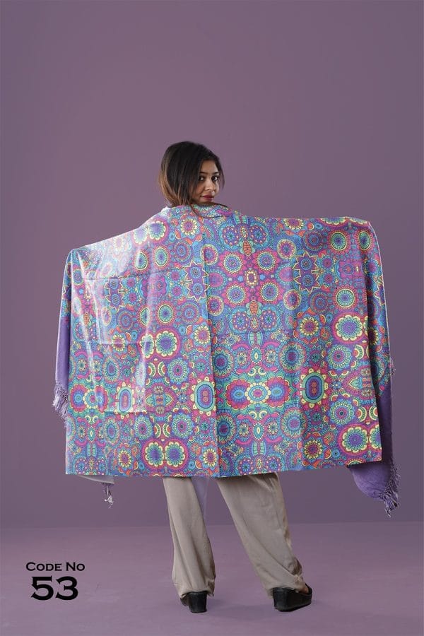 0053B Digital Print Woolen Shawl-0053