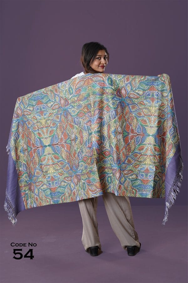Digital Print Woolen Shawl-0054