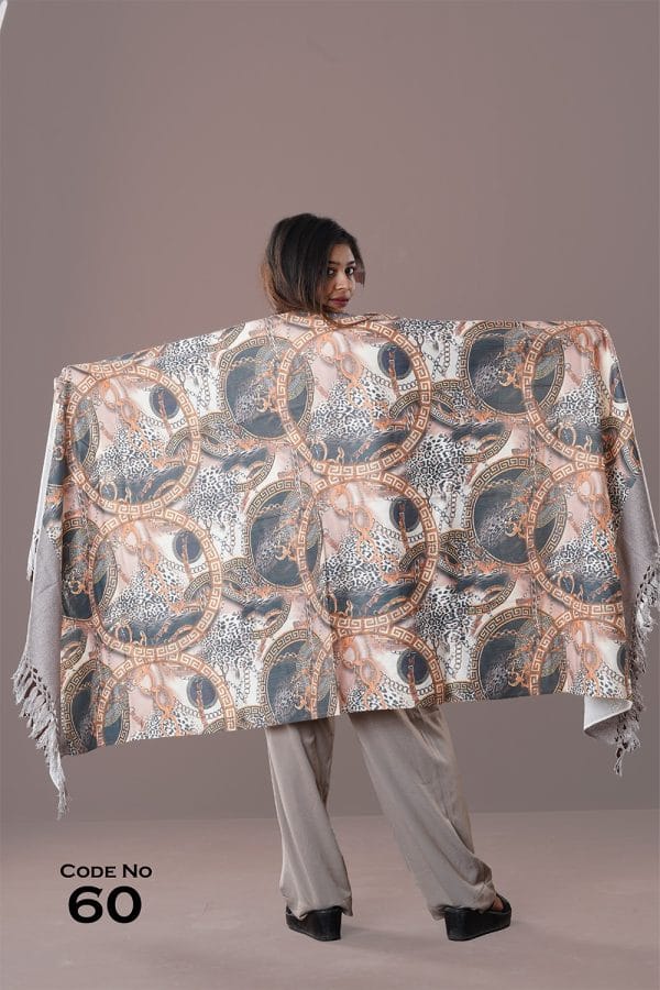 Digital Print Woolen Shawl-0060