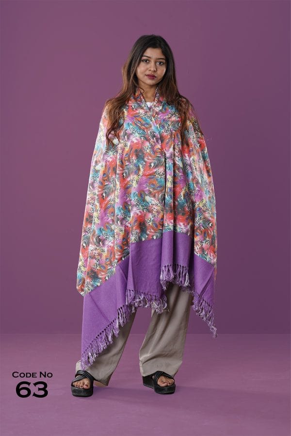0063 Digital Print Woolen Shawl-0063