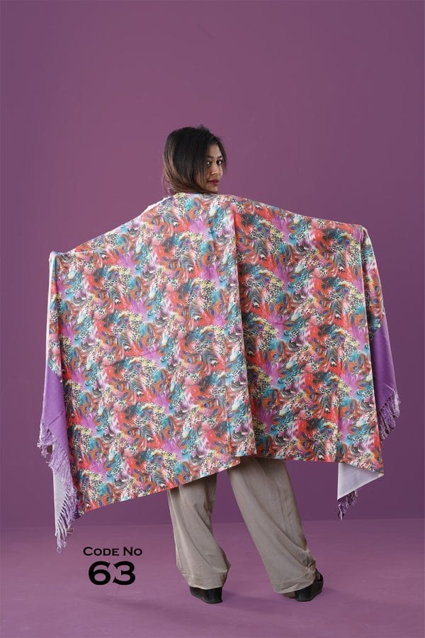 0063B Digital Print Woolen Shawl-0063