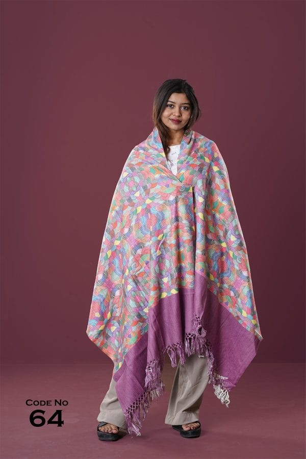 0064 Digital Print Woolen Shawl-0064