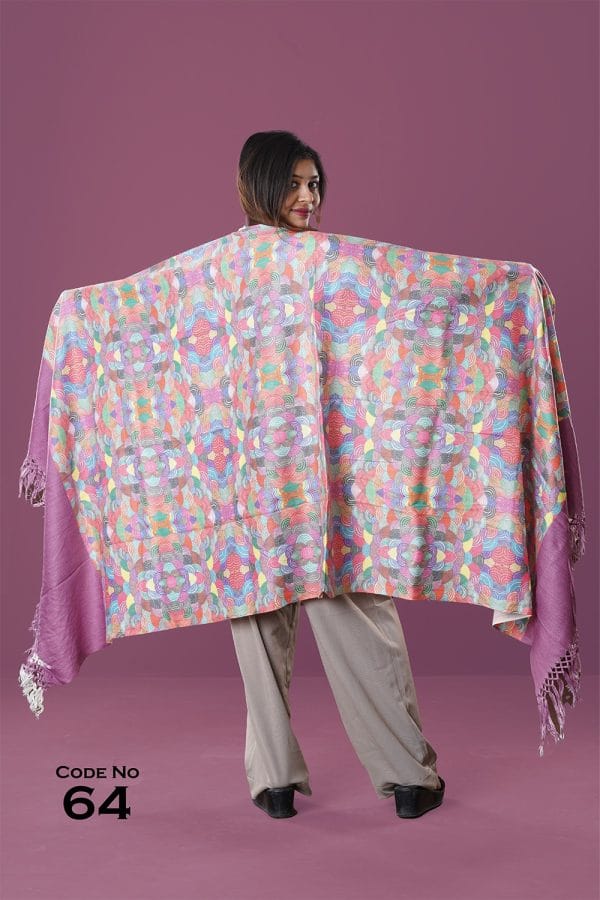 0064B Digital Print Woolen Shawl-0064