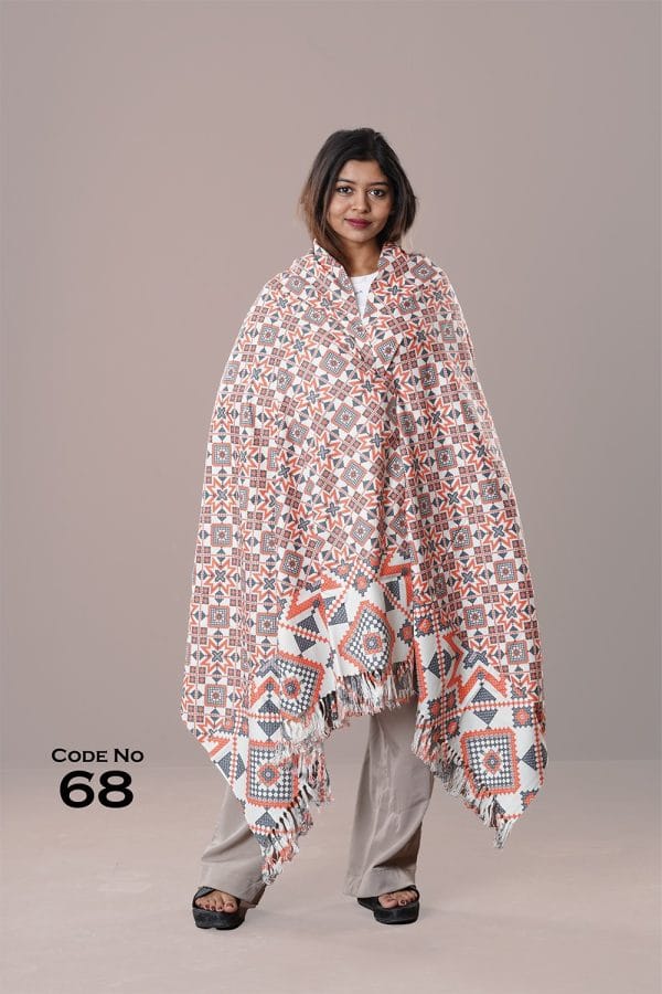 0068 Digital Print Woolen Shawl-0068