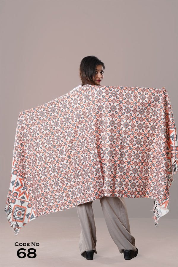 0068B Digital Print Woolen Shawl-0068