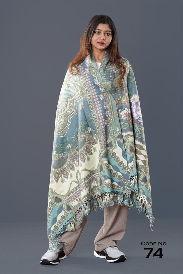 0074 Digital Print Woolen Shawl-0074