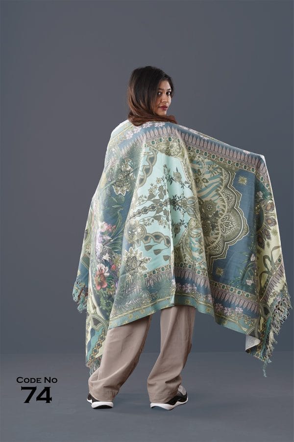 0074B Digital Print Woolen Shawl-0074