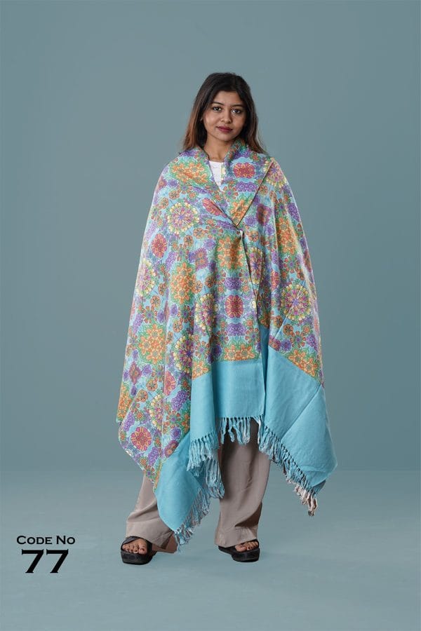 0077 Digital Print Woolen Shawl-0077