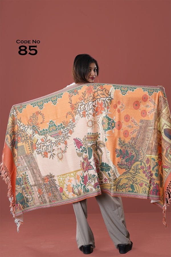 0085B Digital Print Woolen Shawl-0085