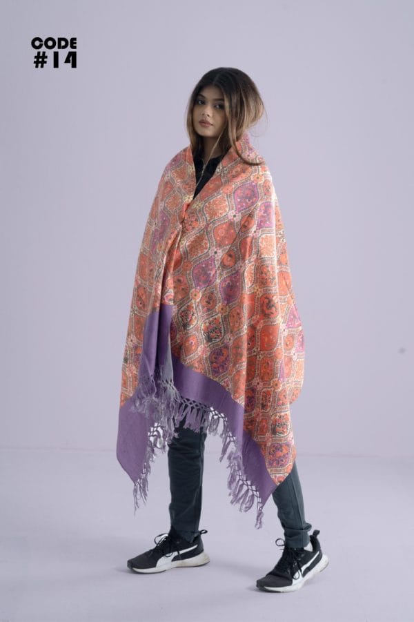 CODE 14 Digital Print Woolen Shawl-0014