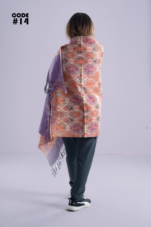 CODE 14 B Digital Print Woolen Shawl-0014