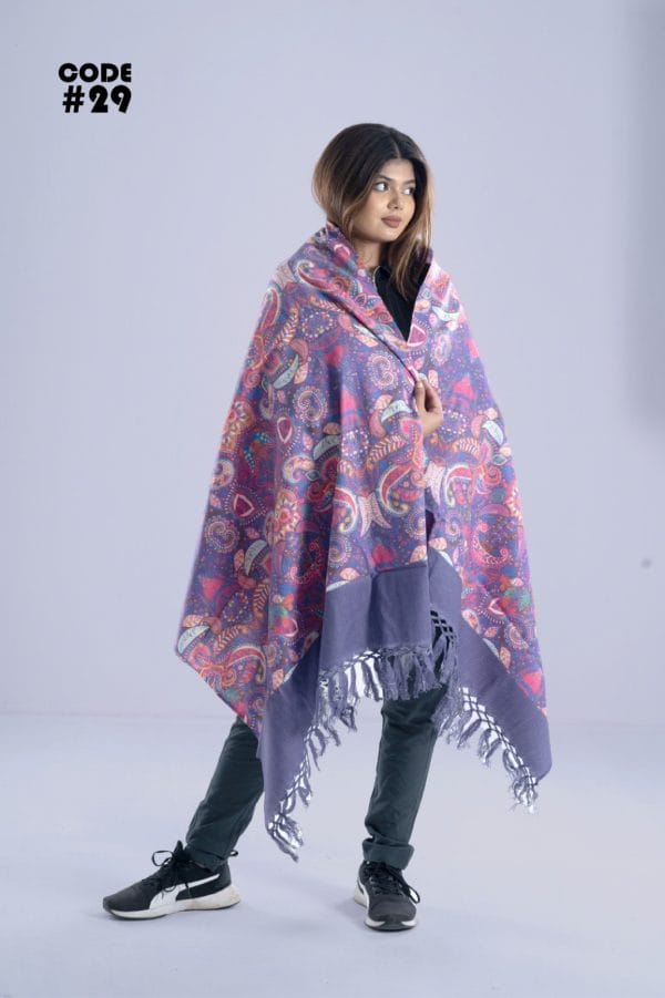 Digital Print Woolen Shawl-0029
