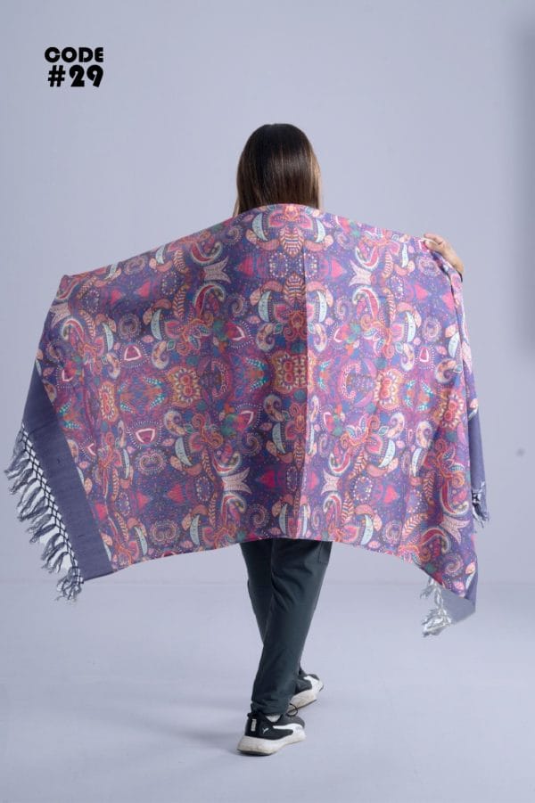 Digital Print Woolen Shawl-0029