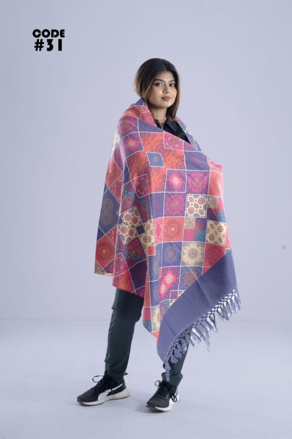 CODE 31 Digital Print Woolen Shawl-0031