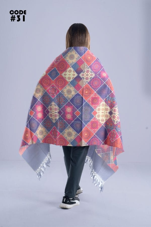 CODE 31 B Digital Print Woolen Shawl-0031