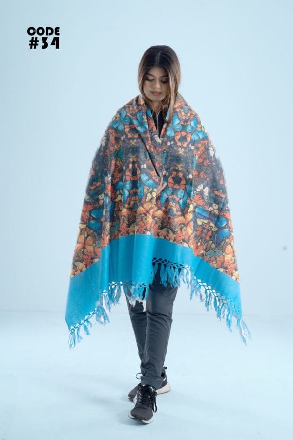 CODE 34 Digital Print Woolen Shawl-0034