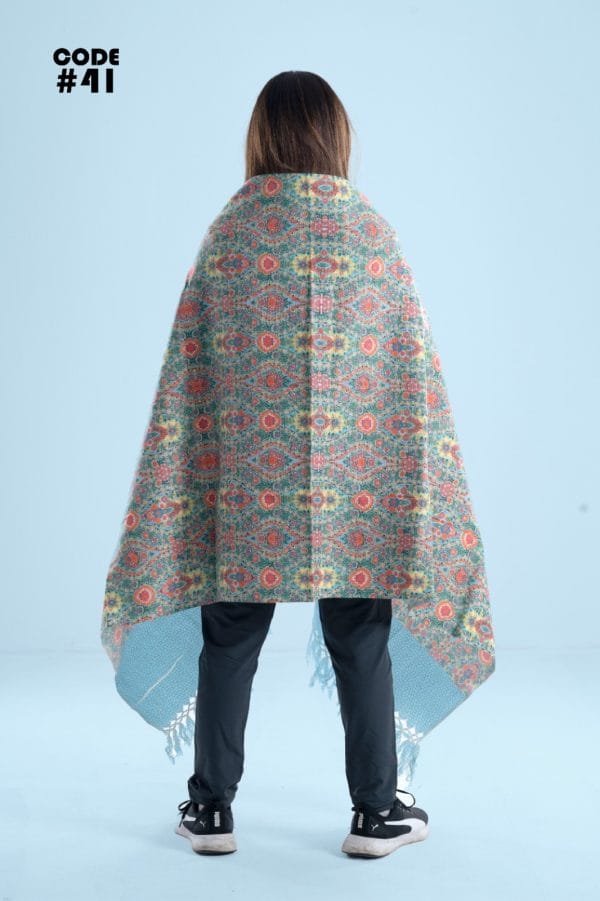 CODE 41 B Digital Print Woolen Shawl-0041