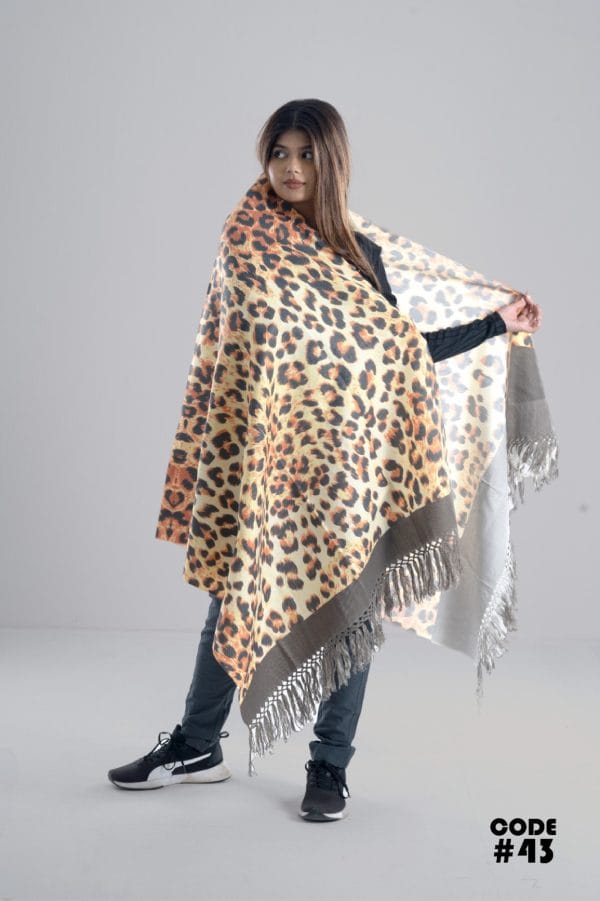 CODE 43 Digital Print Woolen Shawl-0043