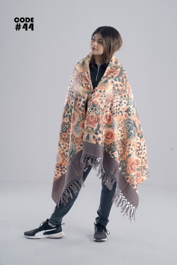 CODE 44 Digital Print Woolen Shawl-0044