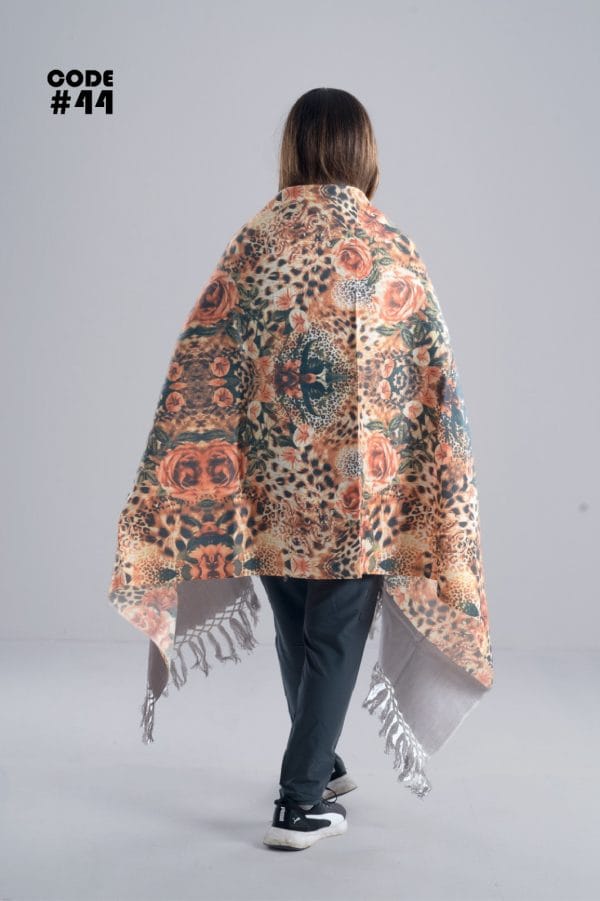 CODE 44 B Digital Print Woolen Shawl-0044