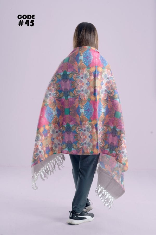 Digital Print Woolen Shawl-0045