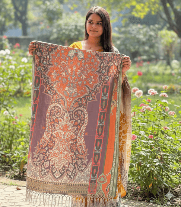 Digital Print Woolen Shawl - S001