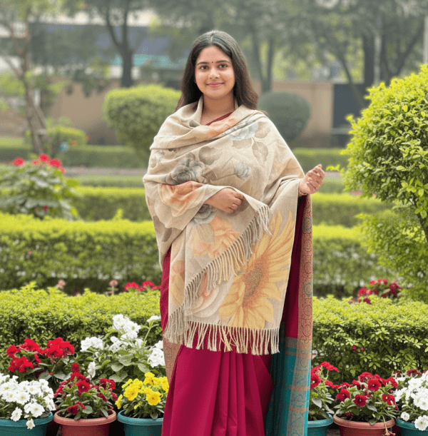 Digital Print Woolen Shawl - S006