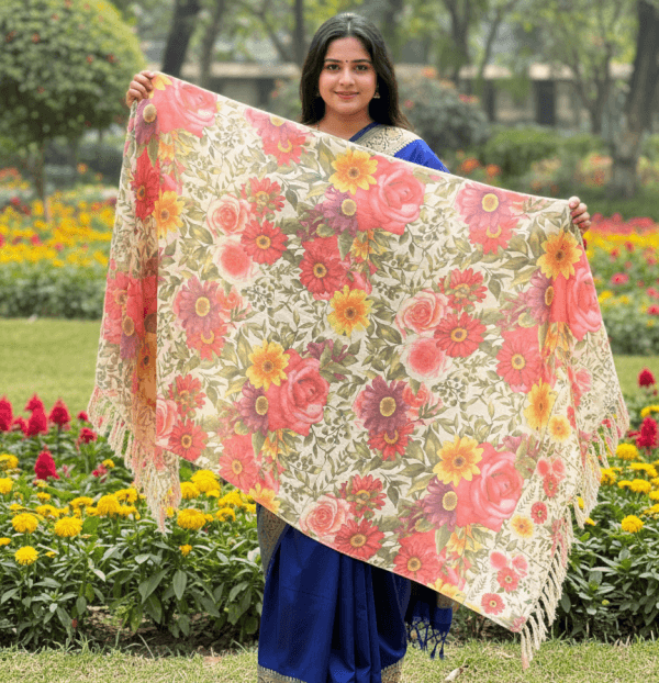 Digital Print Woolen Shawl - S007