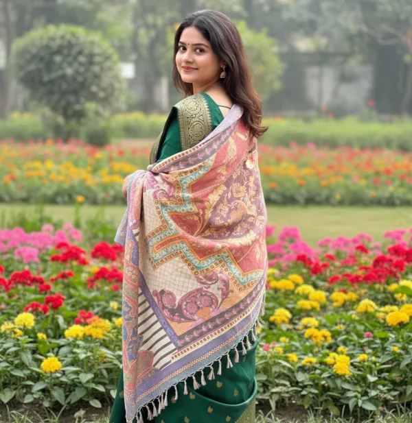 S008 Digital Print Woolen Shawl - S008