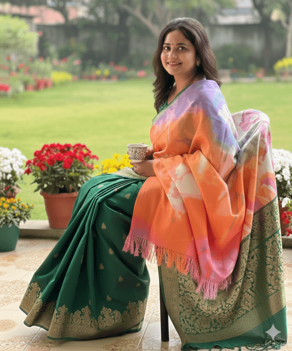 S010 Digital Print Woolen Shawl - S010