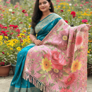 S011 Digital Print Woolen Shawl - S011