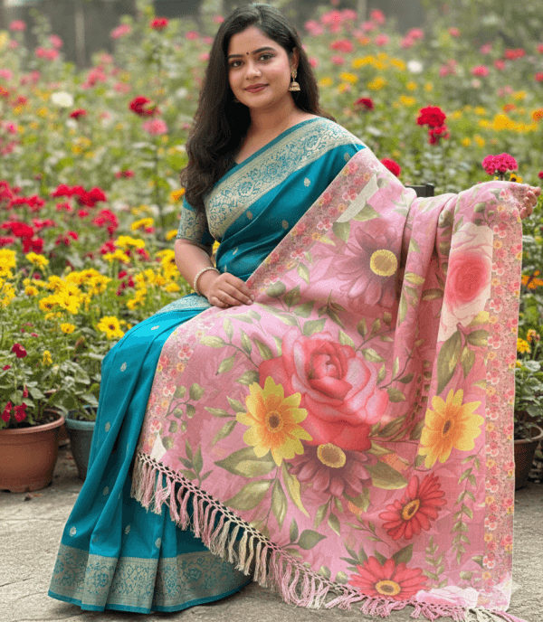 Digital Print Woolen Shawl - S011
