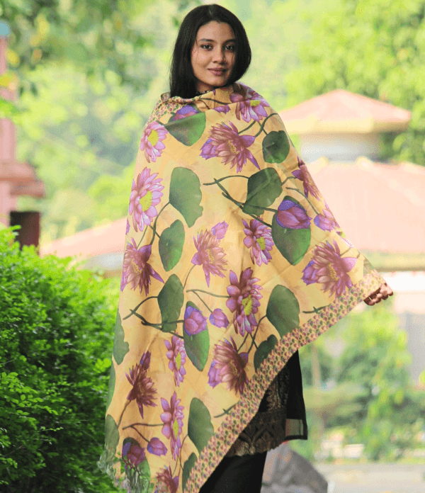 S012 Digital Print Woolen Shawl - S012