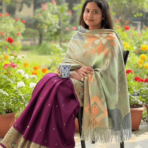 S016 Digital Print Woolen Shawl - S016