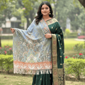 S018 Digital Print Woolen Shawl - S018