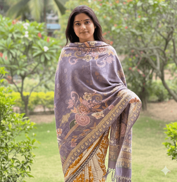 S020 Digital Print Woolen Shawl - S020