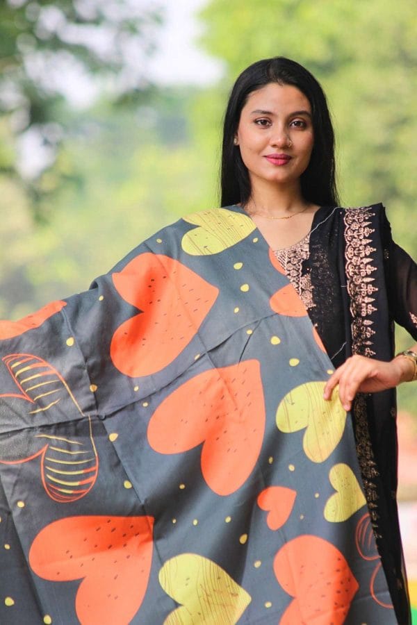 S034 (A) Digital Print Woolen Shawl - S034