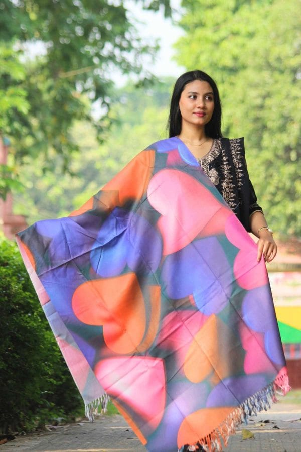 S035 (A) Digital Print Woolen Shawl - S035
