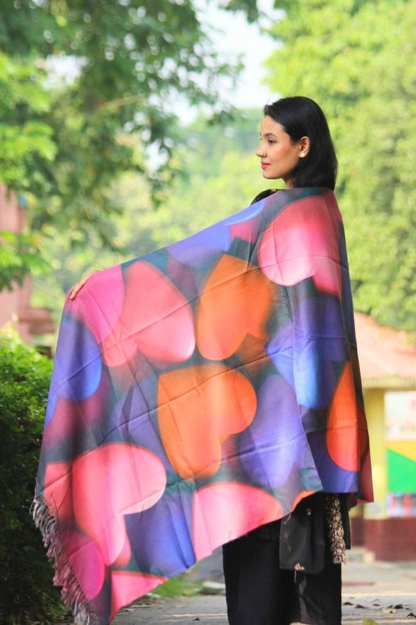 S035 (B) Digital Print Woolen Shawl - S035